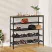 5-Tier Shoe Rack Storage Cabinet 100cm Wide