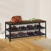 3-Tier Shoe Rack Bench 100cm