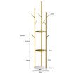 Coat Rack Clothes Stand 8 Hook Organizer Gold