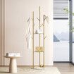 Coat Rack Clothes Stand 8 Hook Organizer Gold