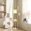 Coat Rack Clothes Stand 8 Hook Organizer Gold