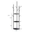 Coat Rack Clothes Stand 8 Hook Organizer Black