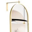 360 Swivel Wall Mirrors 140cm x35cm Oval Shape Gold Frame