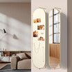 360 Swivel Wall Mirrors 140cm x35cm Oval Shape Gold Frame