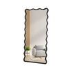 Full Length Floor Mirror 170cm x 70cm Black Wavy Steel Framed Retangular