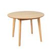 Dining Table Round Rubberwood Base 100cm Natural 100 CM