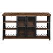 Bar Cabinet Buffet Sideboard Walnut