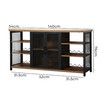 Bar Cabinet Buffet Sideboard Walnut