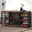 Bar Cabinet Buffet Sideboard Walnut