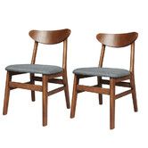 2xDining Chairs Kitchen Chair Brown 2Pack