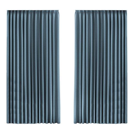 2XBlockout Curtains Chenille 240x250 Blue
