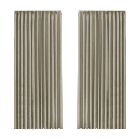 2XBlockout Curtains Chenille 180x250 Coffee CD1016-180x250-DG