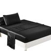 Silky Satin Sheets Fitted Flat Single Black