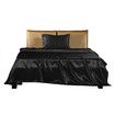 Silky Satin Sheets Fitted Flat Single Black