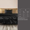 Silky Satin Sheets Fitted Flat Single Black