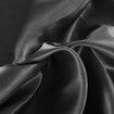 Silky Satin Sheets Fitted Flat Queen Black