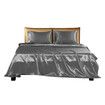 Silky Satin Sheets Fitted Double Grey