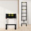 Multipurpose Aluminium Ladder Telescopic 2M Black 2 Meter