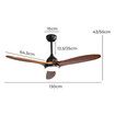 52'' Ceiling Fan DC Motor LED Walnut