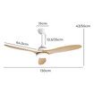 52'' Ceiling Fan LED Light DC Natural