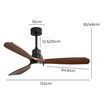 52'' Wood Ceiling Fan DC Motor Walnut