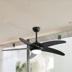 52'' Ceiling Fan LED Light DC Black