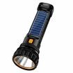 Solar Rechargeable Multi Function 1000 Lumens LED Flashlight,with Emergency Strobe Light and 1200 Mah Battery,Emergency Power Supply and USB Charging Cable,Fast Charging (1PC)