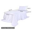 3pcs Sinigle Size 100% Bamboo Bed Sheet Set in White Colour Single