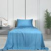 3pcs Sinigle Size 100% Bamboo Bed Sheet Set in Blue Colour Single