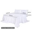 4pcs Queen Size 100% Bamboo Bed Sheet Set in White Colour