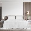 4pcs Queen Size 100% Bamboo Bed Sheet Set in White Colour