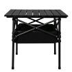 Folding Camping Table Portable Black