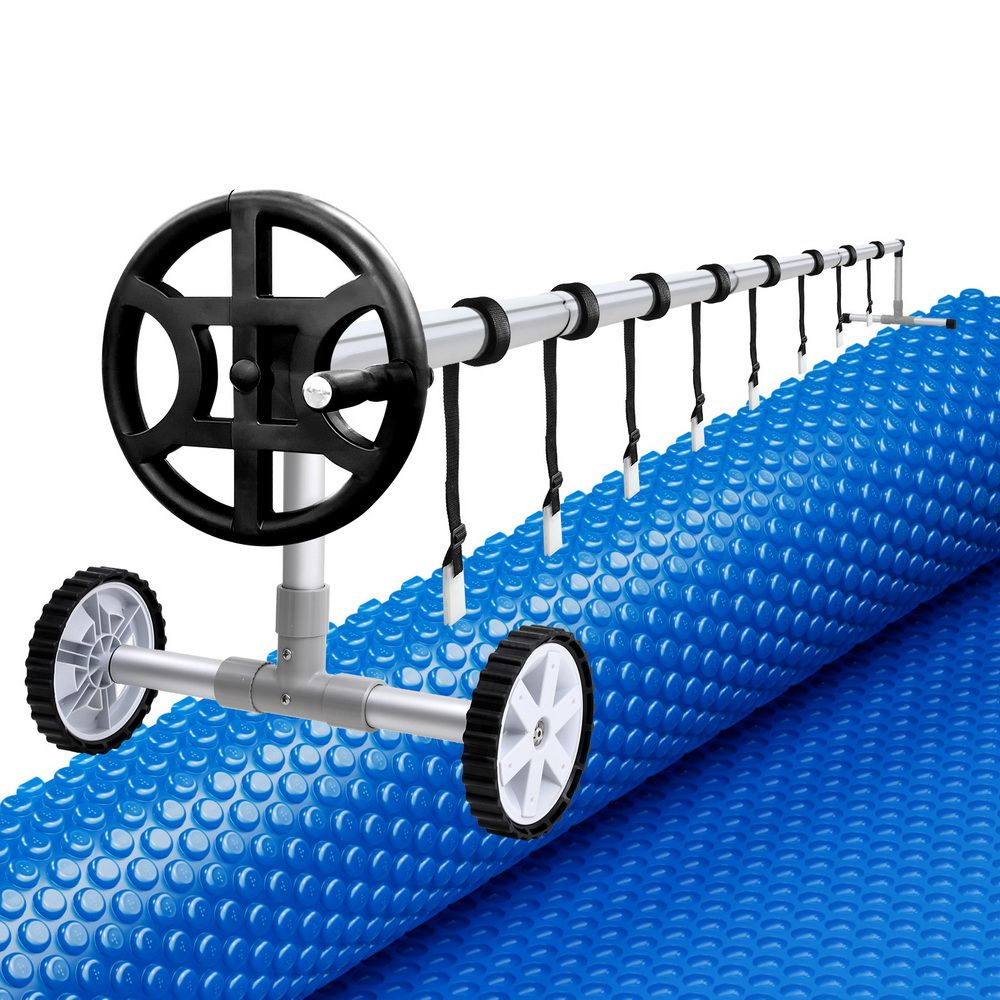 Aqua Buddy Pool Cover 600 Micron 7x4m w/ Roller 4m Swimming Pools Solar Blanket