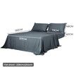 4pcs Double Size 100% Bamboo Bed Sheet Set in Charcoal Colour