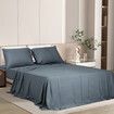 4pcs Double Size 100% Bamboo Bed Sheet Set in Charcoal Colour