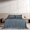 4pcs Double Size 100% Bamboo Bed Sheet Set in Charcoal Colour