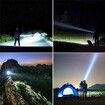 Rechargeable spotlight,Super Bright 1000,000 LM LED Flashlight Handheld Spotlight 10000mAh Long Lasting Large Flashlight Searchlight and Flood Camping Flashlight with Foldable Tripod Black