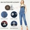 12 Sets Button Pins for Loose Jeans,No Sew and No Tools Instant Replacement Snap Tack Pant Button,Reusable and Adjustable Metal Pants Button Tightener