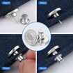 12 Sets Button Pins for Loose Jeans,No Sew and No Tools Instant Replacement Snap Tack Pant Button,Reusable and Adjustable Metal Pants Button Tightener