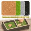 Silicone Chicken Coop Mats Nesting Box Liners Washable Reusable For Eggs Bedding Pads Color Brown