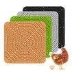 Silicone Chicken Coop Mats Nesting Box Liners Washable Reusable For Eggs Bedding Pads Color Brown