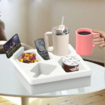 Silicone Couch Tray Cup Holder Sofa Organiser with Phone Slot Anti-Spill Caddy for TV Remote,Snacks,Drink