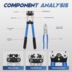 Crimping Tool Pliers Cable Plug Electrical Battery Terminal Wire Lug Hex Crimper Rope Cutter 10 AWG 6 to 50 Square Metres Repairing Tool Kit