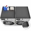 2PCS Silicone Washer Dryer Top Covers Non-Slip 65*60cm Mat Protector for Laundry Kitchen Surfaces Color Grey