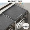 2PCS Silicone Washer Dryer Top Covers Non-Slip 65*60cm Mat Protector for Laundry Kitchen Surfaces Color Grey