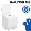 12 Pack Raffle Box Donation Box for Fundraising,Ballot Box Cardboard Box with Slot for Ticket and Removable Header Charity Box for Collecting Business Card Voting Contes,6 x 6 x 6 Inch