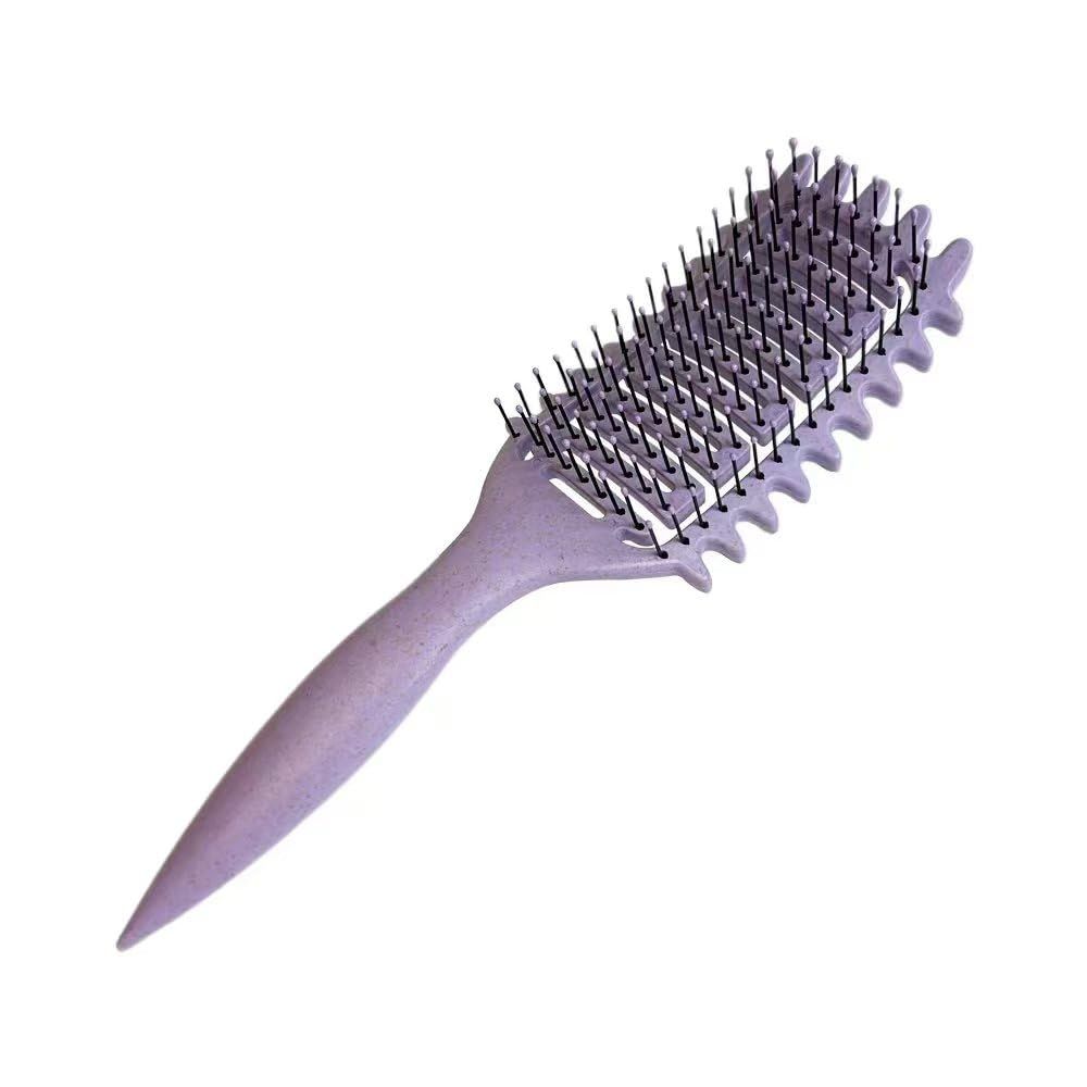 Curl Defining Brush New Curl Brush Premium Boar Bristle Curly Hair Brush For Perfectly Shaped And Defined Curls Detangling And Styling Hairbrush ( Purple - View #4