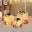 Set of 3 Christmas Lighted Gift Boxes Ribbon Bows Decorations for Xmas Tree Home Yard Indoor Outdoor