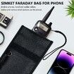 Faraday Bags for Phones and Car Key 1 Pack, Signal Blocking Pouch, Cell Phone Signal Jammer, Car Key, WiFi, RFID, GPS Signal Blocker Black, 20 x 12 cm