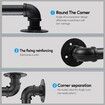 Pipe Stair Handrail,3 Ft Metal Staircase Handrail,Black Galvanized Industrial Iron Hand Rail for Indoor & Outdoor Wall Mount Support,Wall Hand Railing,Safety Handle,Steps Baluster